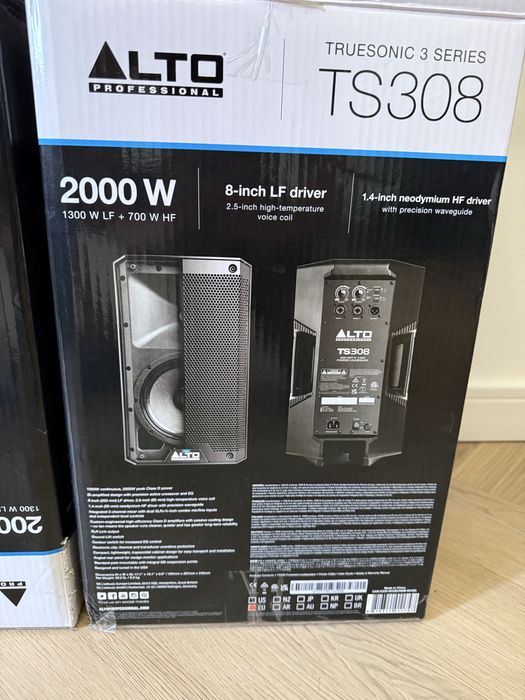 Boxe Alto TS308 2000W / 1000W RMS – Stare foarte bună + cutii