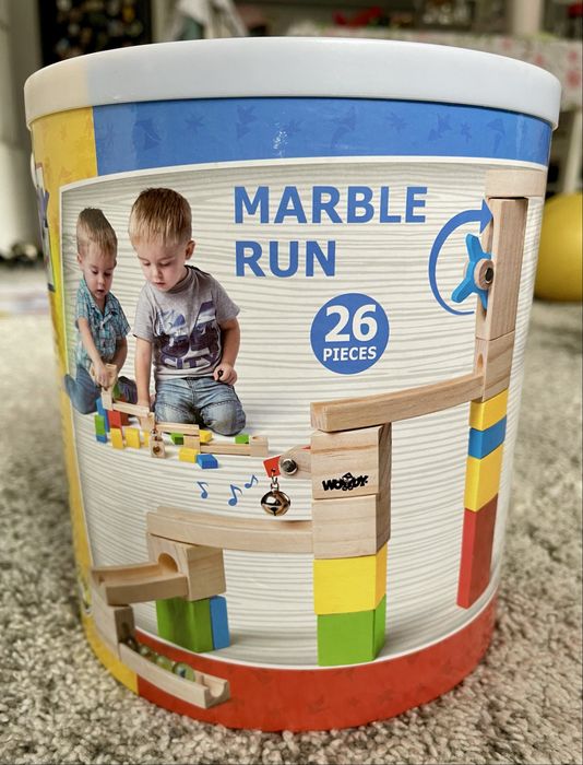 Монтесори дървена писта с топчета/marbel run