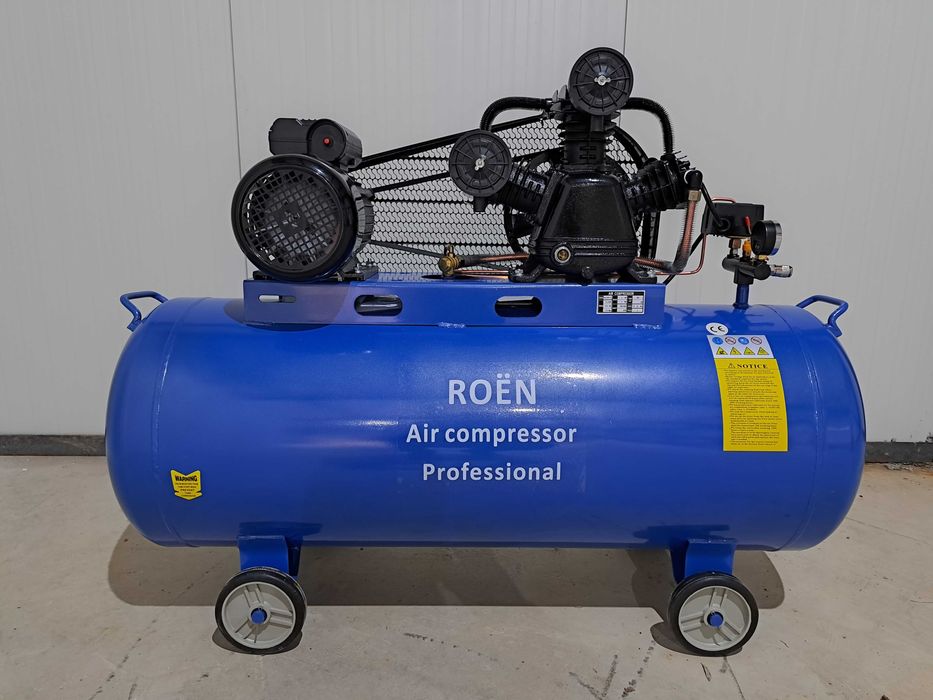 КОПРЕСОР ЗА ВЪЗДУХ ROEN-200л / 12.5 бара.