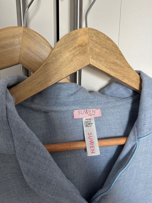 Set de pijama, lung, Suwen, S, albastru