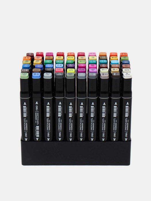 Маркеры для скетчинга Deli 70806/60, 60 цветов Оригинал !!!