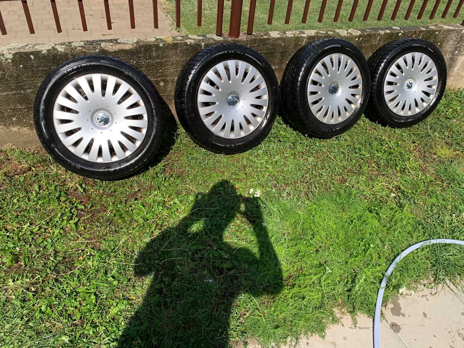 Set Roti Jante + Anvelope Iarna Cauciucuri M+S Fulg 205 55 R16 5 x 112