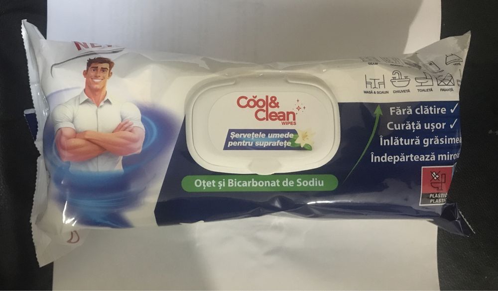 Servetele umede cu Otet si Bicarbonat