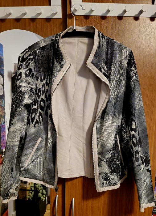 Geaca piele cu 2 fete