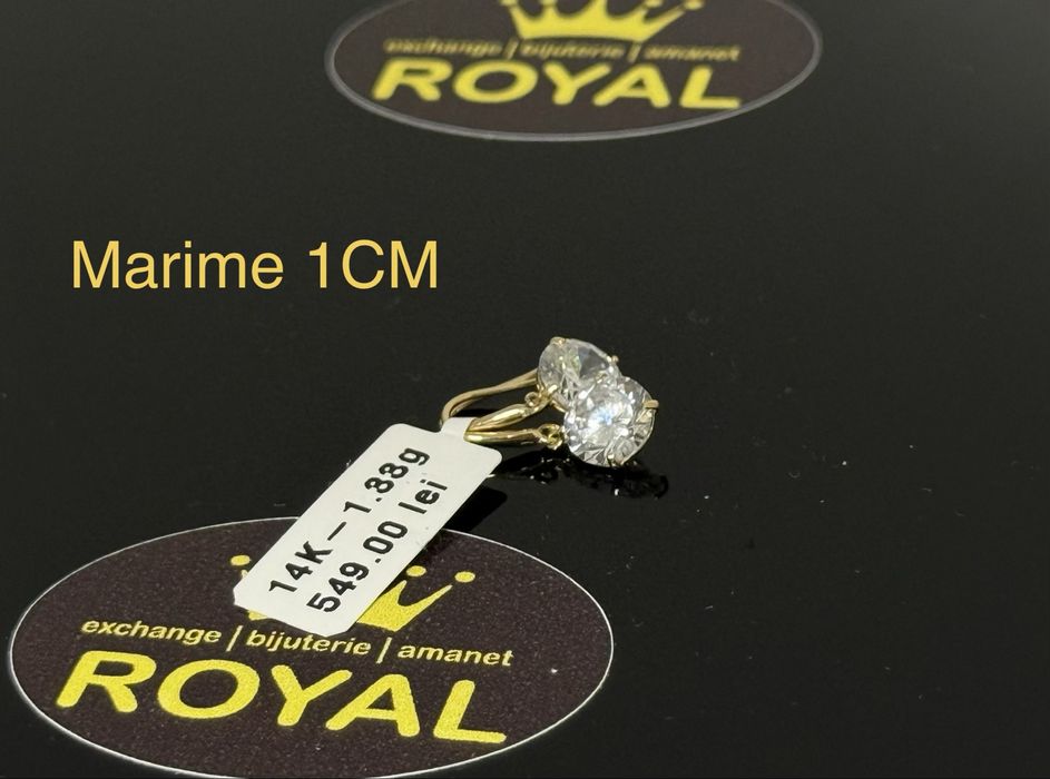 Bijuteria ROYAL : Cercei AUR 14K NOU / 1.33 GR