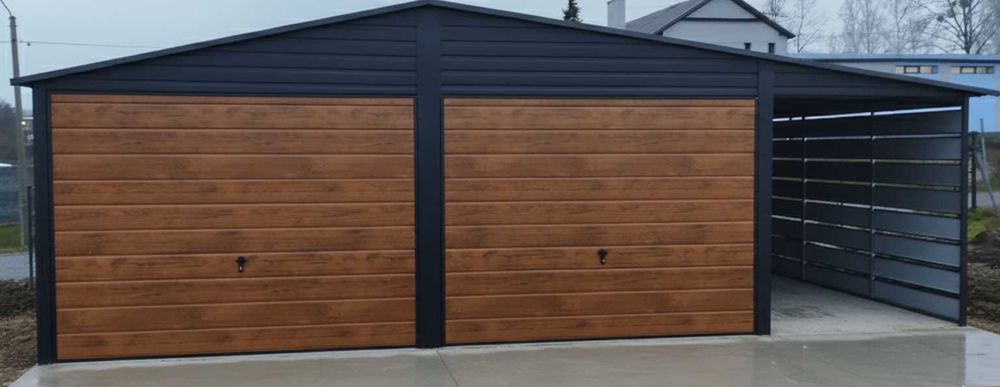 Garaj 6m x 5m Grafit cu Accente Stejar Auriu Producator Direct