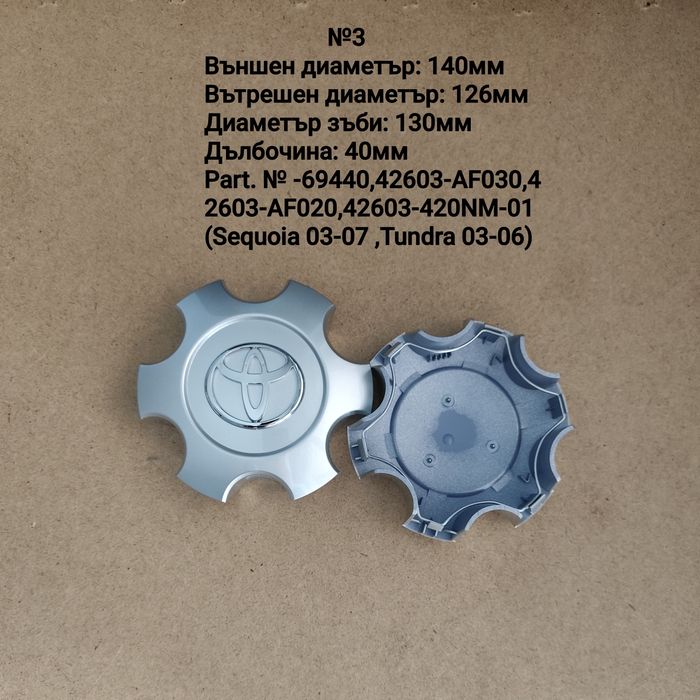 Kапачки за джанти за Toyota Тойота