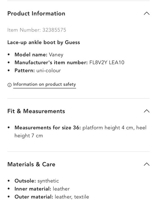 НАМАЛЕНИ Чисто нови дамски боти от естествена кожа Guess Vaney