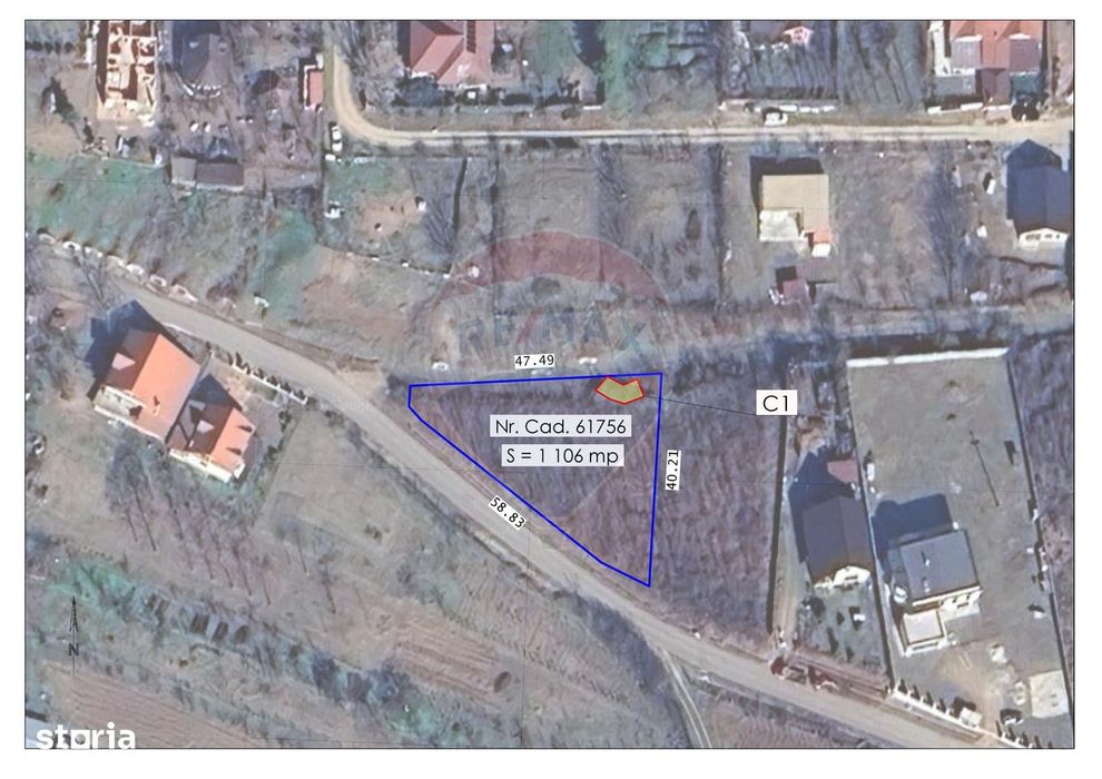 Teren intravilan de vânzare, 1106 mp –Paleu, județul Bihor