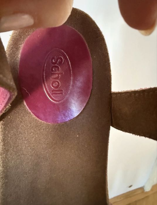 Sandale Scholl/ piele roz sidefat/ 37