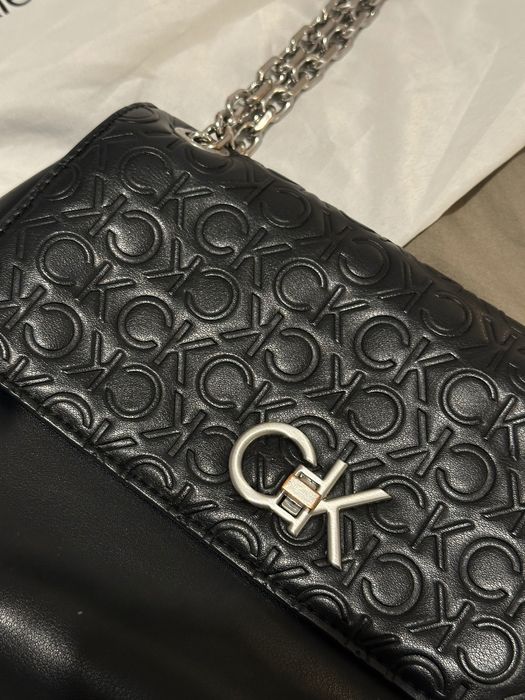 Geantă, Calvin Klein, dama, negru