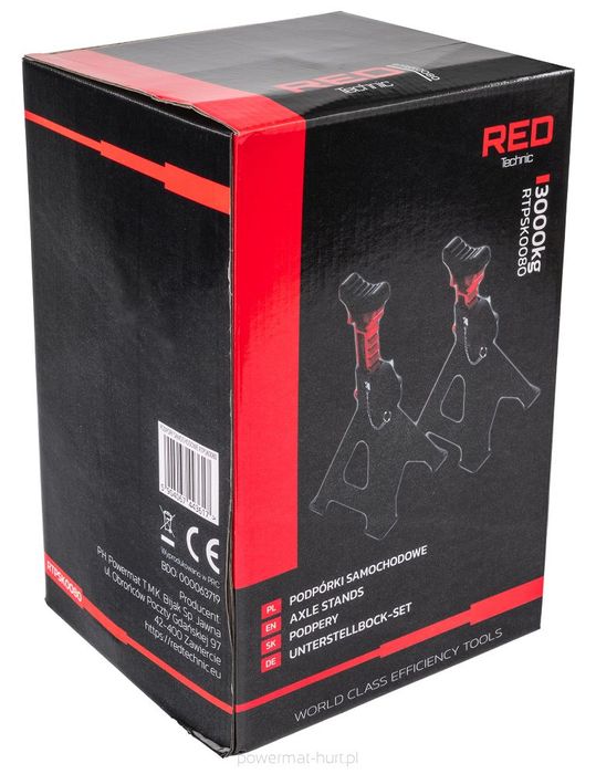 Set 2 capre auto cu autoblocare 3 T, Redtechnic RTPSK0080