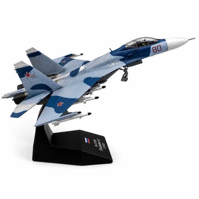 Macheta avion metalica Su-27 UB Super Flanker C 21 cm