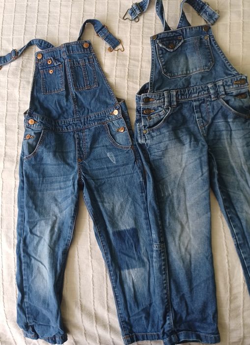 детски дънки и дънкови  гащеризончета за 4-5г