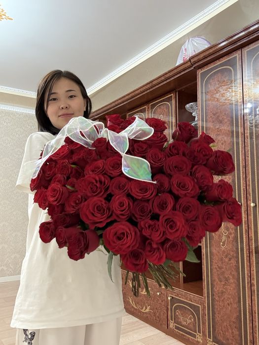 51 роза б/у свежие