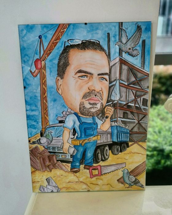 Карикатура, шарж по снимка