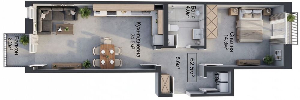 2-стаен в София-Красно Село