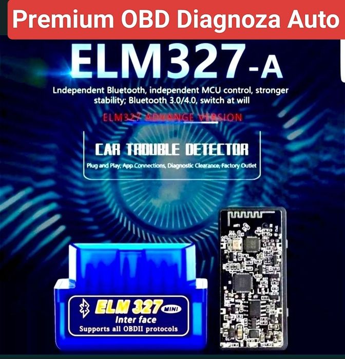 Interfață mini OBD Car Scanner Torque Pro Elm Mini