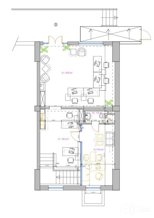 Продажа нежилой/коммерция 178м2 офис, в ЖК Greenwich, первая линия