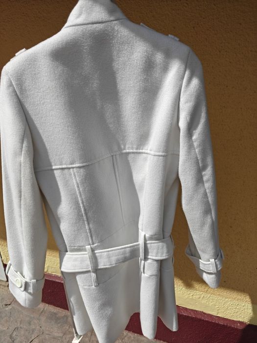 Palton dama culoare alba