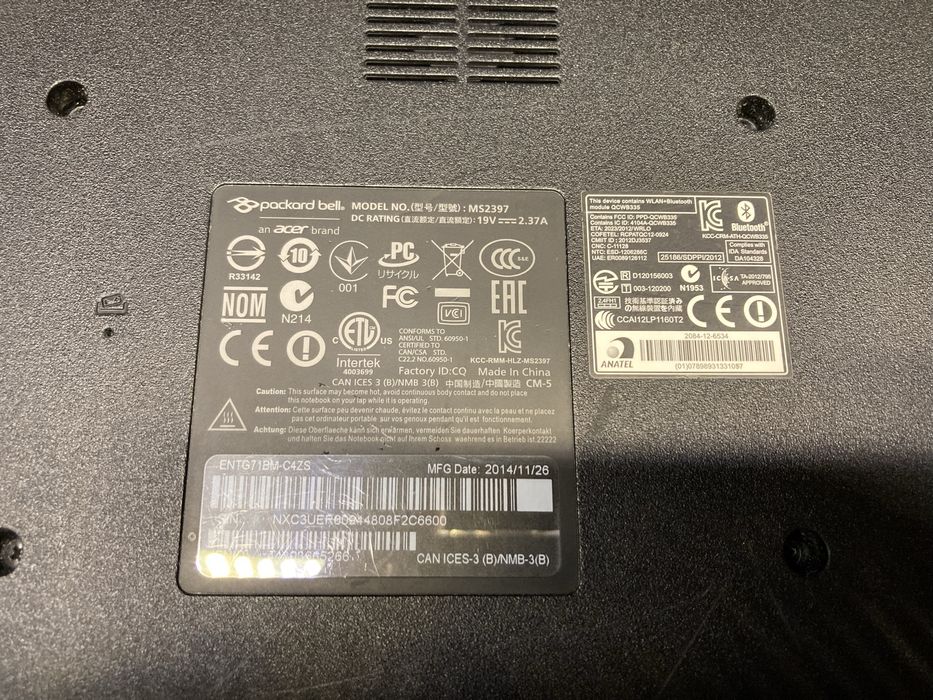 Продам ноутбук acer dell