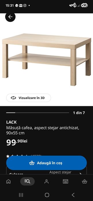 Masuta cafea Lack Ikea