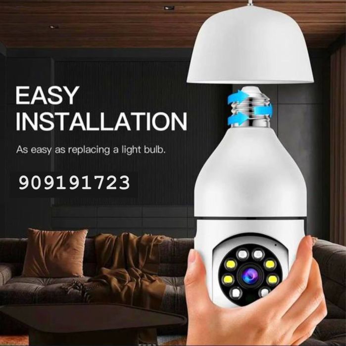 Видео наблюдение Wifi видеокамера, радионяня, 360, лампочка lamp