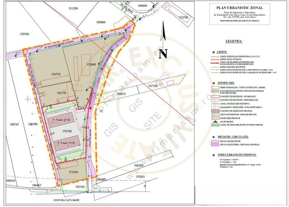 De vanzare teren cu P.U.Z aprobat Str Depozitelor Satu Mare