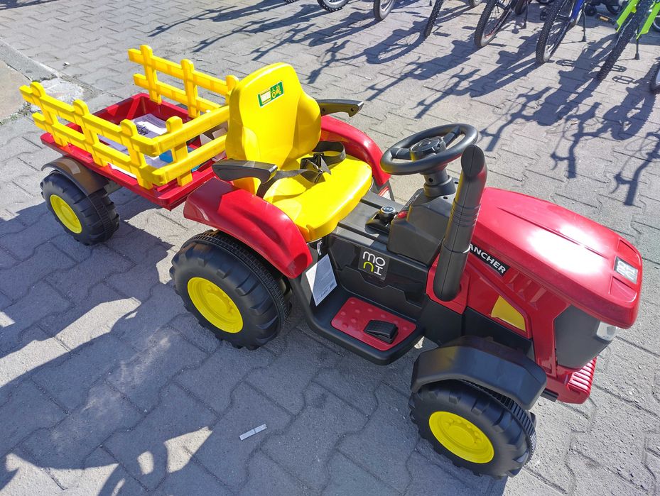 TEXAS акумулаторен трактор с ремарке RANCHER червен