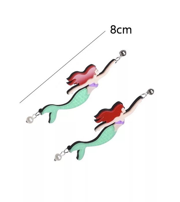 Обеци с русалка Ариел, Кутия за бижута, бижута