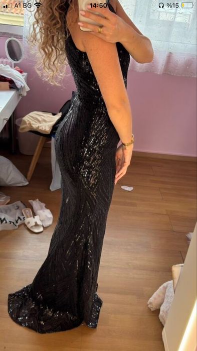 Черна официална рокля