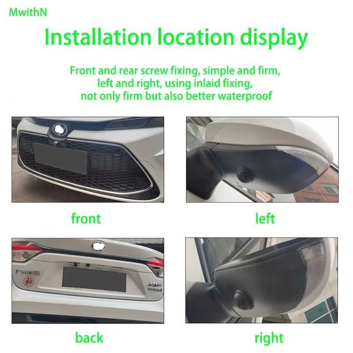 360 градусова камера за кола SONY WDR 1080P комплект плюс аксесоари