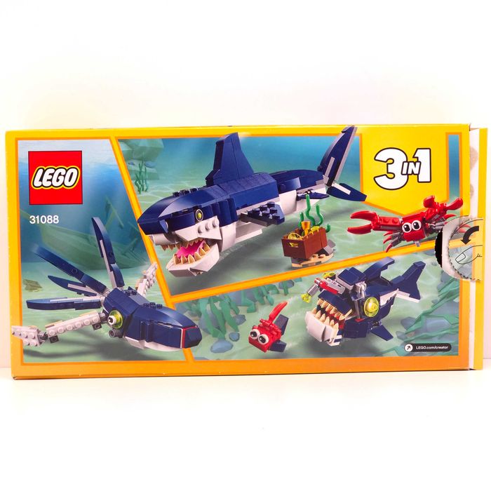 Vând LEGO Creator 3in1 Deep Sea Creatures (31088)[230 Piese] Set Complet, Cutie + Instrucțiuni