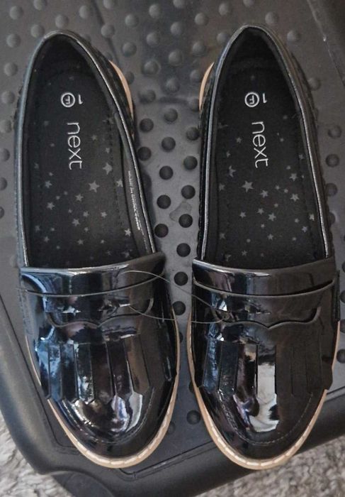 Детски Черни лачени училищни мокасини NEXT НЕКСТ