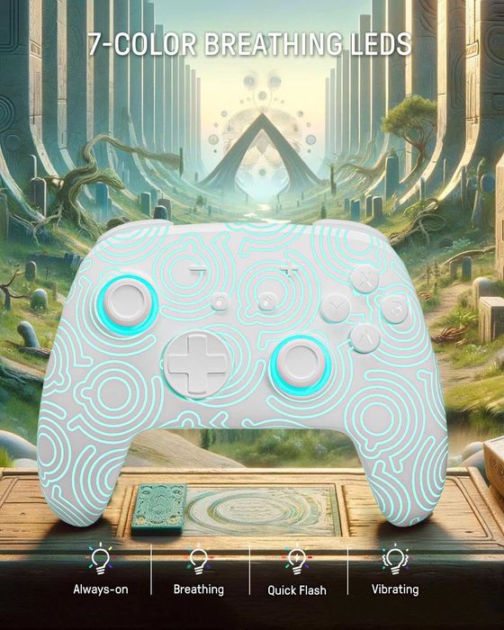 PALPOW безжичен гейминг контролер RGB за Switch 2/OLED/Lite