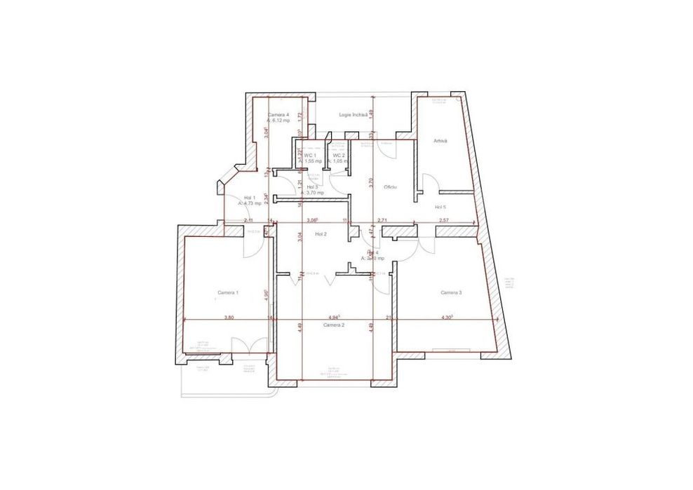 Apartament cu 4 camere, 120 mp, in Centrul Clujului