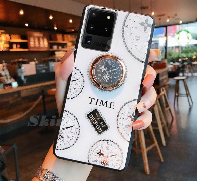 Husa pietricele + inel model TIME Samsung S20,S20+, S20 Plus,S20 Ultra