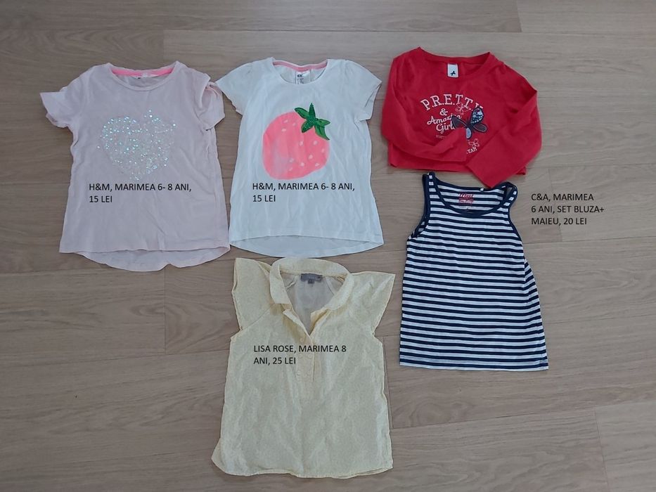 Rochii, tricouri vara H&M, C&A, Waikiki, diverse marimi, aproape noi