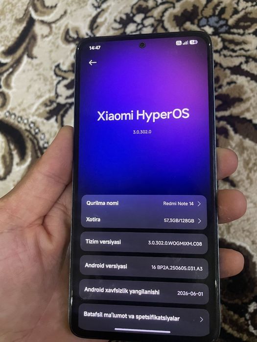 Redmi not 14 sotiladi