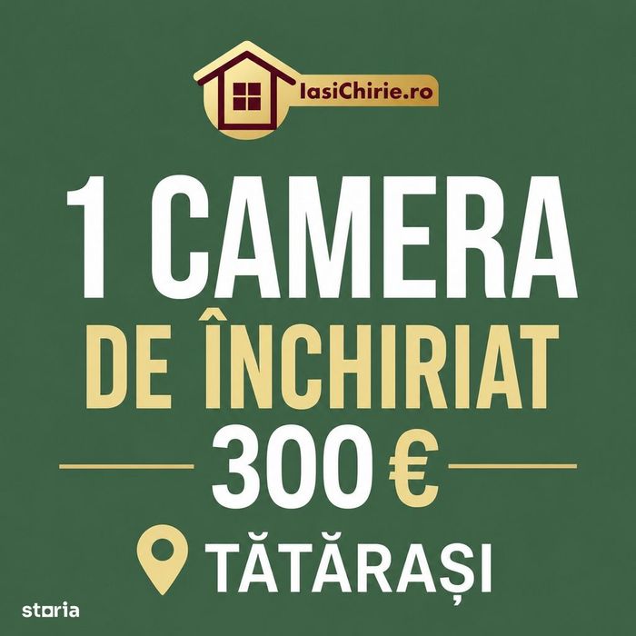 Preț bun + locație excelentă | 1 camere Tătărași | Etaj 1 | 300 €/lună