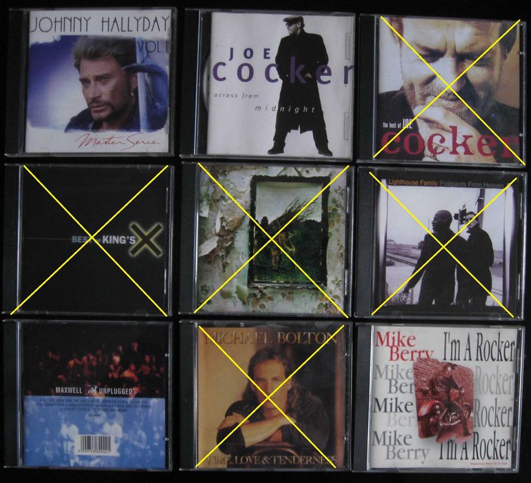 Музикални дискове с хитови изпълнители  за периода 1970-2000 г.