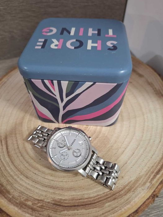 Ceas Fossil – cronograf – oțel inoxidabil – argintiu