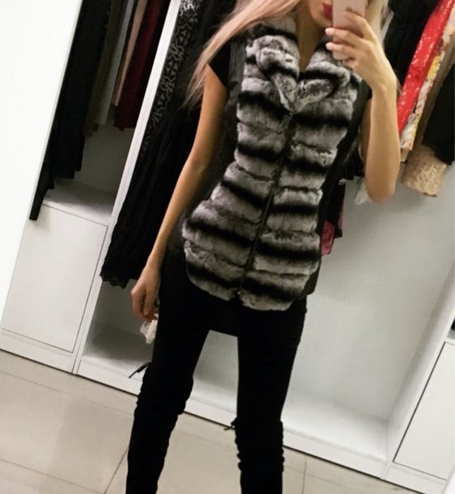 Безоукавка жилетка Шиншилла