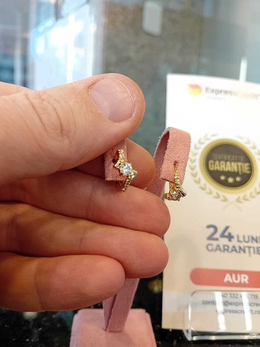 Cercei aur 14k 2.28g (Iulius Mall)(B-279) Garantie 2 ani!