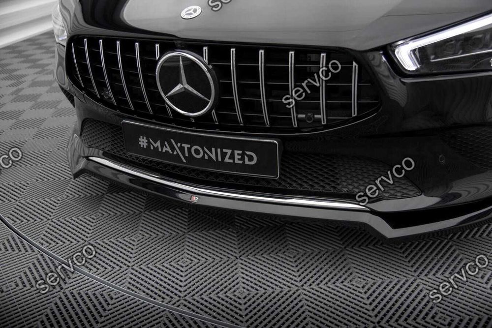 Prelungire splitter bara fata Mercedes CLA C118 2019- v8 Maxton Design
