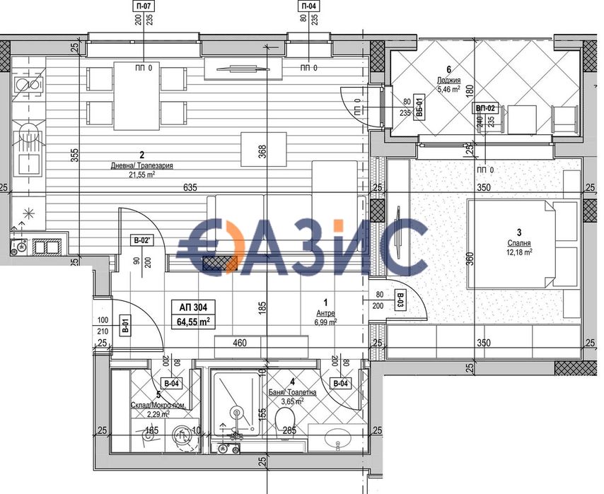 Апартамент с 1 спалня в комплекс Seascape, Несебър, България, 75,61 кв