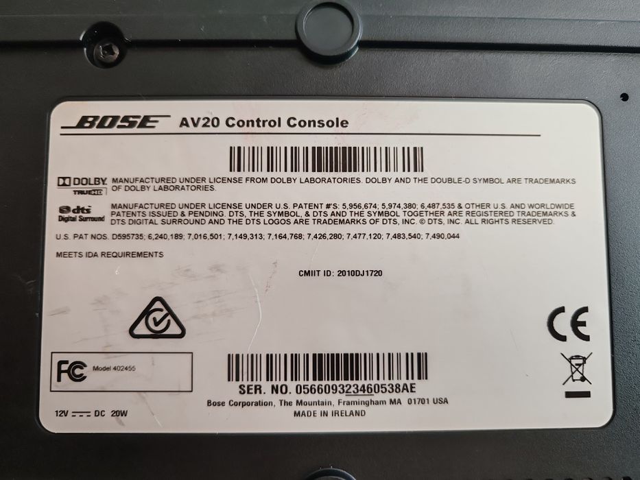 Consolă BOSE av 20