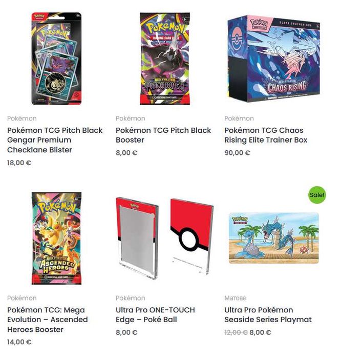Flesh and Blood, Magic: The Gathering, Pokemon, Star Wars: Unlimited, Weiss Schwarz