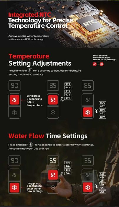 H4C преносима безжична еспресо кафемашина.7500ah/20bar/Type-C.Вносител