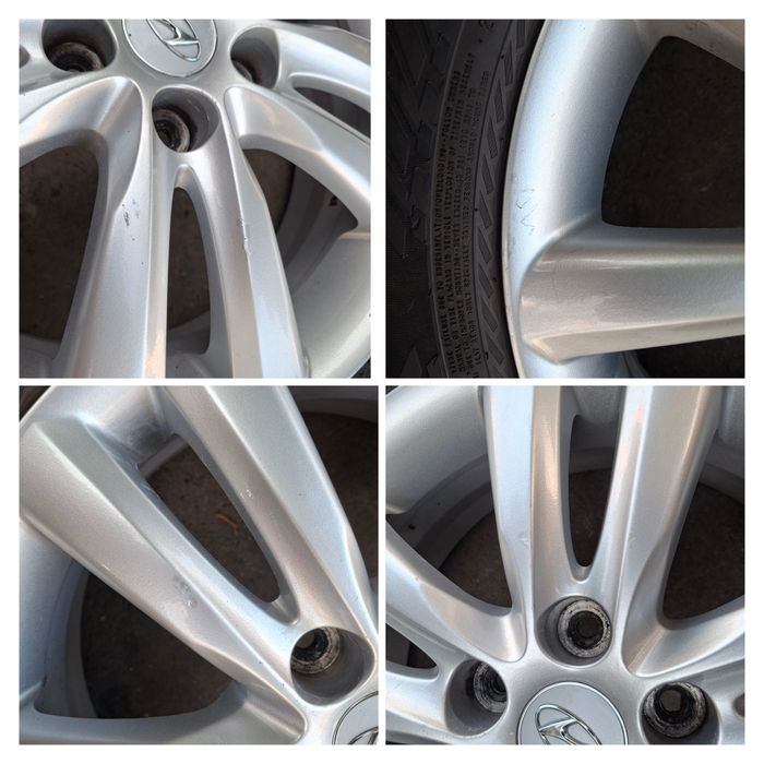 18" 5X114.3mm Hyundai, 5х114.3мм Хюндай Оригина с гуми 225/55/18 Nokian